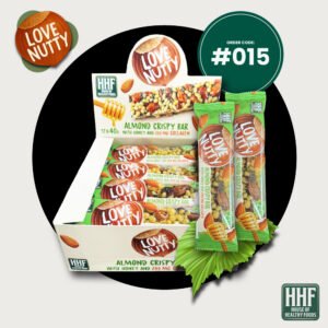 Home almond crispy bar with honey and 800 mg collagen